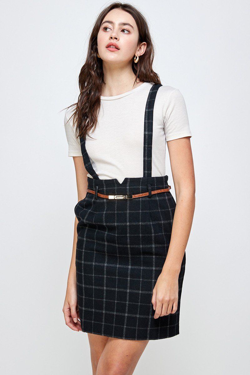 Westminster Plaid Suspender Skirt