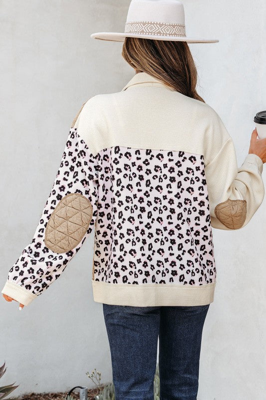 Sienna Leopard Waffle Jacket