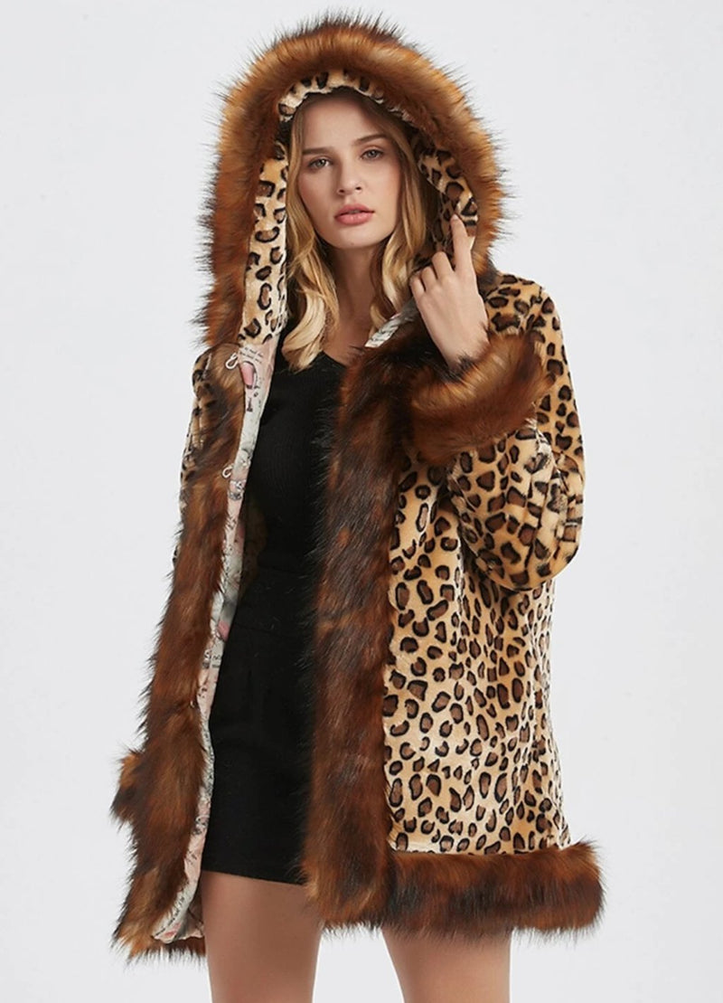 Genevieve Womens Leopard Jacketee